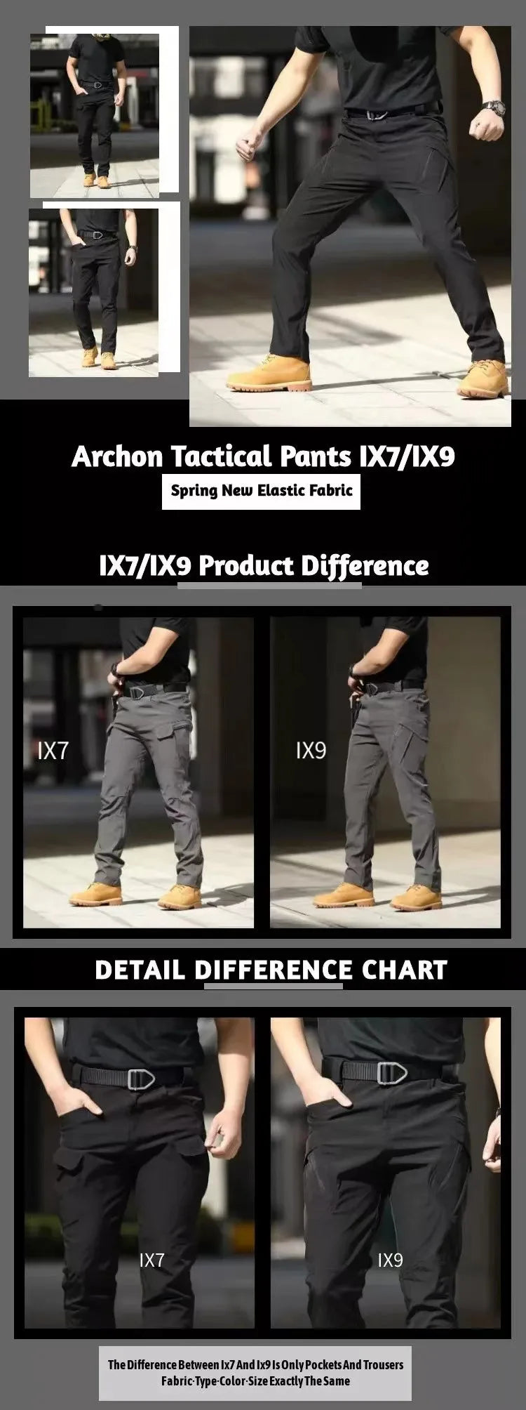 Men’s Stretch Cotton Cargo Pants – Multi-Pocket Outdoor Tactical Hiking Trousers