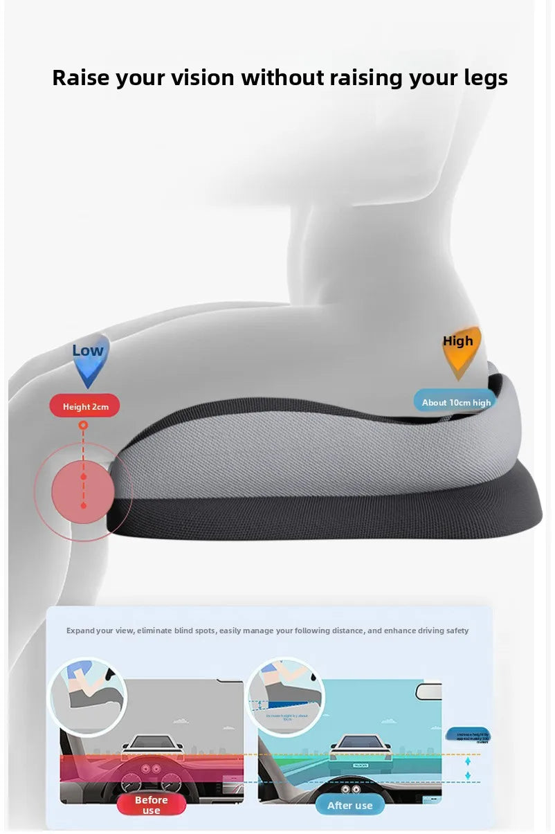 Memory Foam Car Seat Cushion – Breathable Universal Seat Pad for Car & Truck