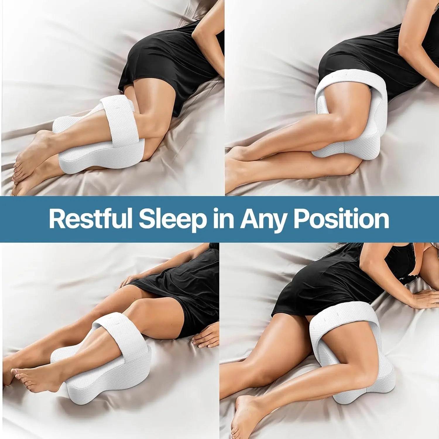 Memory Foam Knee Pillow – Ergonomic Leg Support Cushion for Side Sleeping and Rest