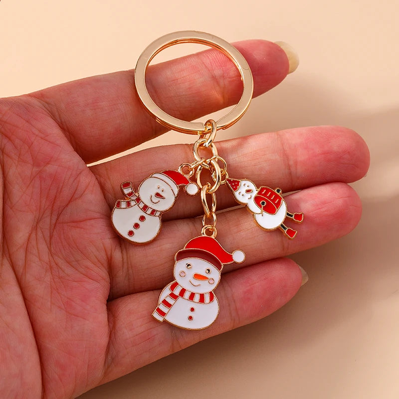 Fashion Merry Christmas Tree & Santa Claus Keychain – Car, Handbag, and Festival Gift for Women & Men