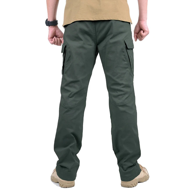 Men’s Stretch Cotton Cargo Pants – Multi-Pocket Flexible Outdoor Work Tactical Trousers