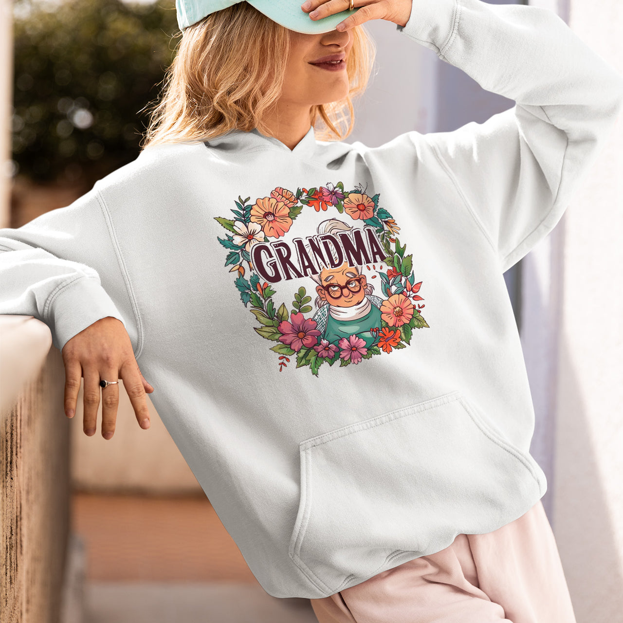 Cute Chibi Grandma T-Shirt, Floral Nana Shirt, Celebrate Mom, Nana Shirt, Grandma Hoodie, Grandma Shirt, Mother's Day Gift For Grandma, Happy Mother's Day 02