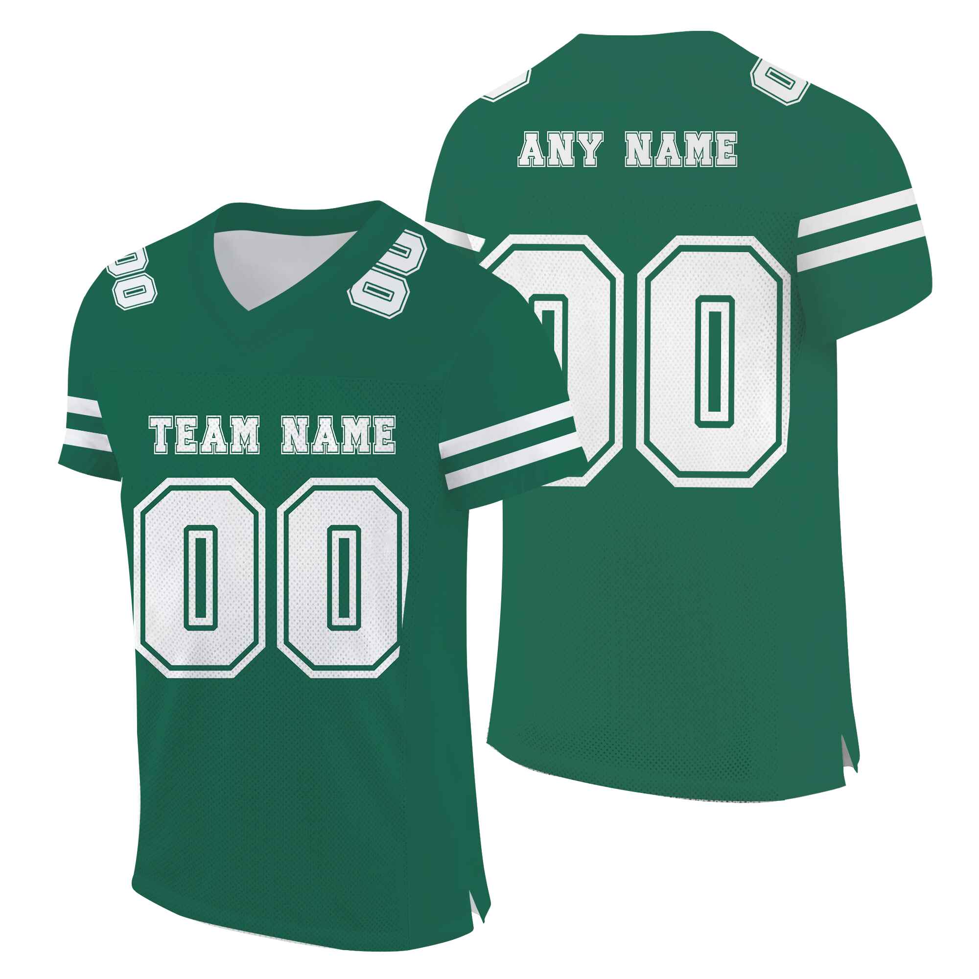 Custom Green White Mesh Authentic Football Jersey
