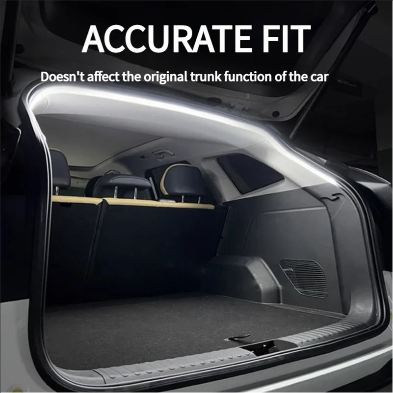 Car Trunk LED Light Strip – Waterproof Flexible PVC Ambient Light, Auto On/Off, Universal Fit for SUV & MPV