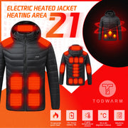 Electric Heated coat jacket winter jacket for outdoors skiing camping hiking adjustable heating levels  for men for women C6