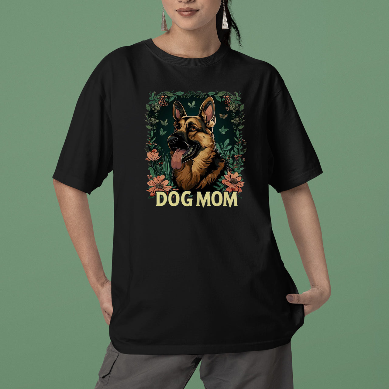 German Shepherd Dog T-shirt, Pet Lover Shirt, Dog Lover Shirt, Dog Mom T-Shirt, Dog Owner Shirt, Gift For Dog Mom, Funny Dog Shirts, Women Dog T-Shirt, Mother's Day Gift, Dog Lover Wife Gifts, Dog Shirt