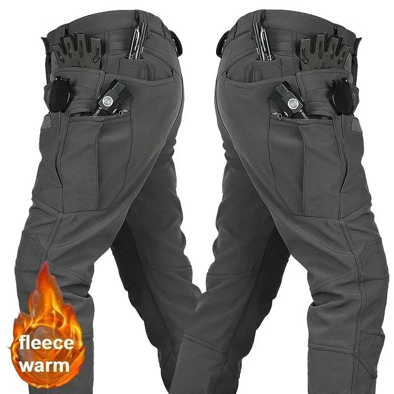 Men’s Soft Shell Outdoor Pants – Warm Multi-Pocket Wear-Resistant Winter Tactical Trousers