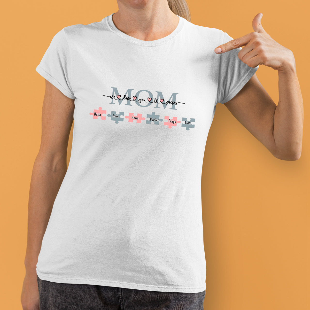Mom We Love You to Pieces Shirt, Custom Mom Shirt, Custom Mom Sweatshirt, Cute Mama Shirts, Mom Life Shirt, Mama Shirt, Mom Shirt, Mother's Day Gift, Happy Mother’s Day