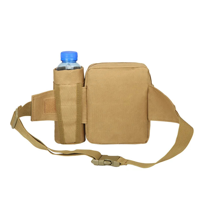 Tactical Men Waist Pack Nylon Hiking Water Bottle Phone Pouch Outdoor Sports Hunting Climbing Camping Belt Bag