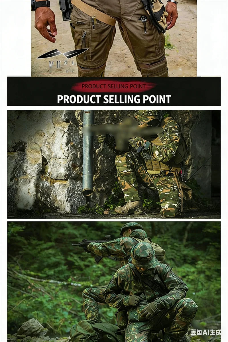 Men’s Tactical Cargo Pants – Multi-Pocket Outdoor Work Combat Style Trousers