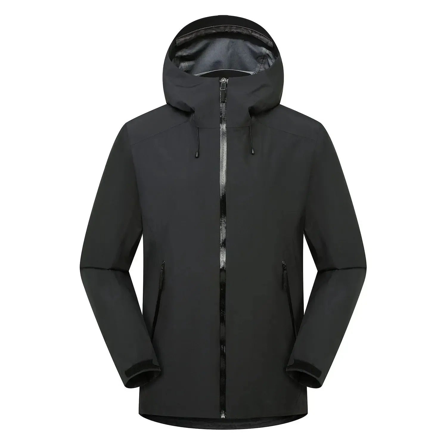 Three-Layer Waterproof Outdoor Jacket – Hooded Windproof Shell for Hiking, Skiing & Camping
