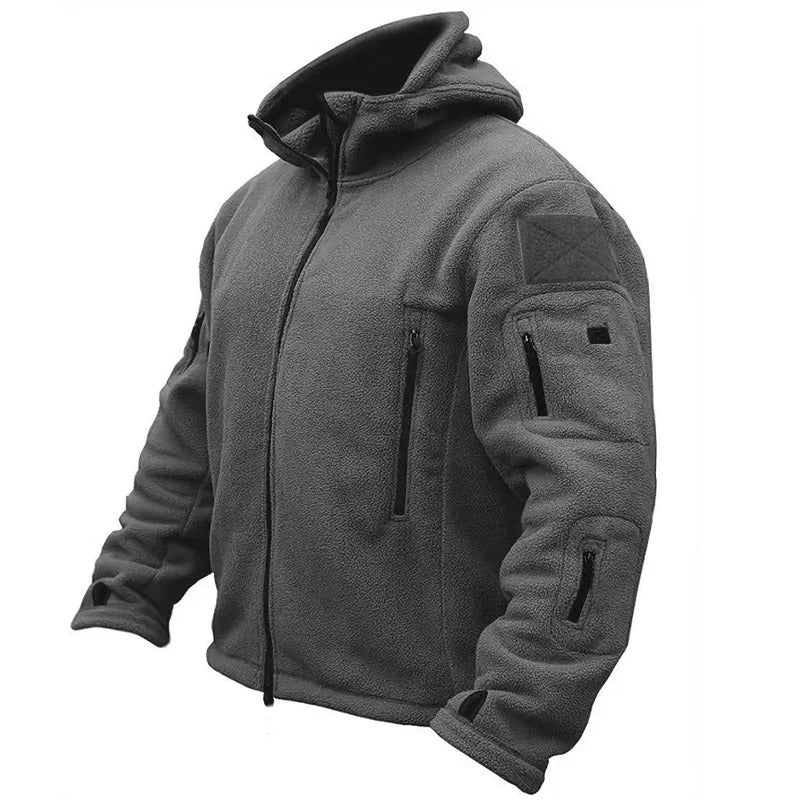 Men's Polar Fleece Tactical Jacket – Warm Lightweight Outdoor Hiking Coat