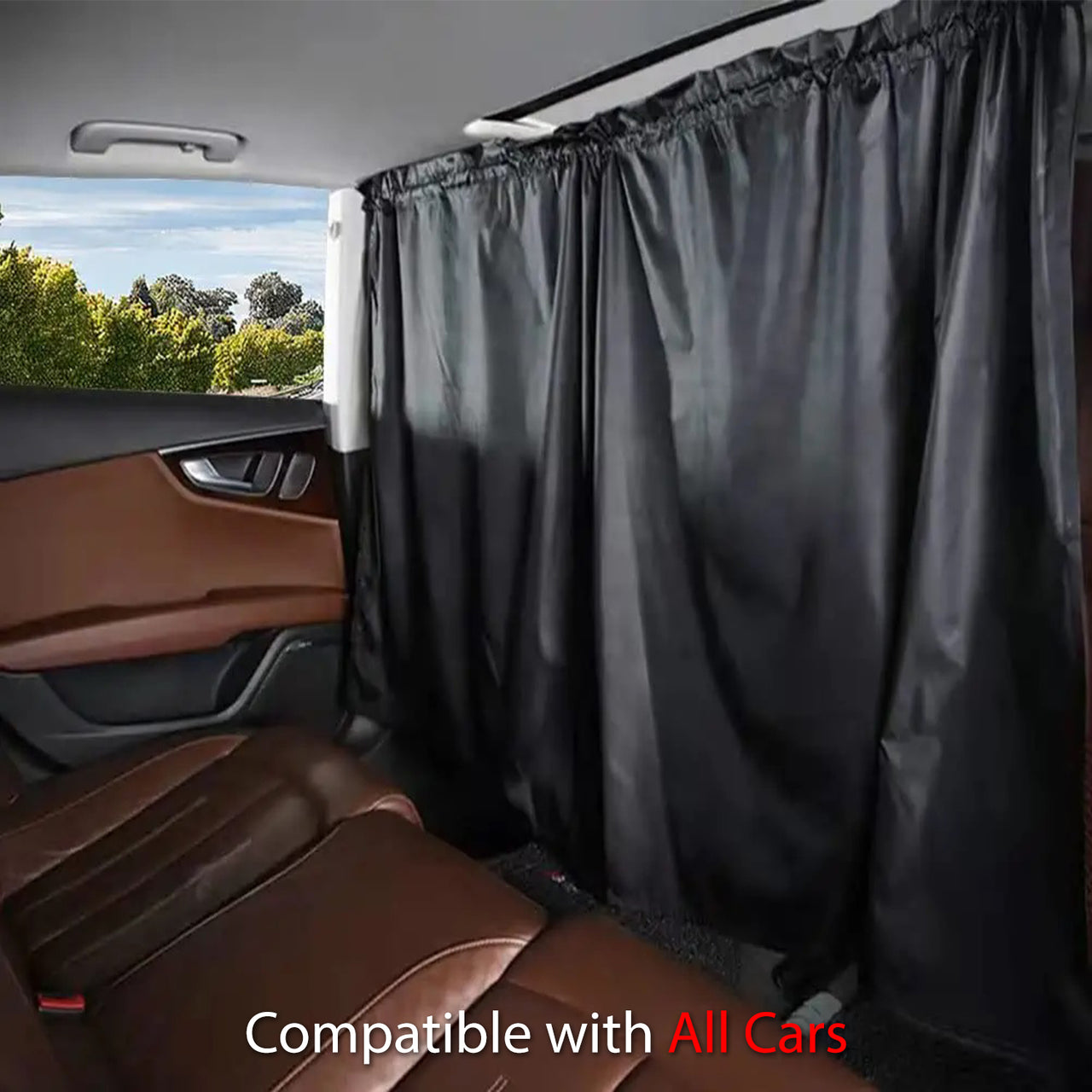 Car Divider Curtain Sun Shade, Custom fit for Car, Removable Car Front Rear Seat Privacy Divider Curtains