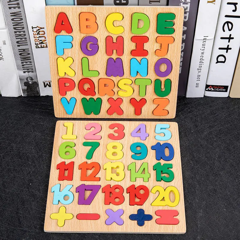 Set 2 Montessori Alphabet Puzzle Board, Laser Cut for Educational Wooden Toy, Wooden Animals Puzzle Laser Cut, Wooden Alphabet Set, Wood math game, Shape sorter toy, Toddler gift, Kids Christmas gift C163