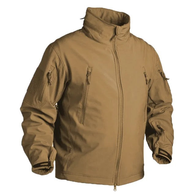 Men’s Softshell Tactical Fleece Jacket – Full-Zip Outdoor Utility Coat