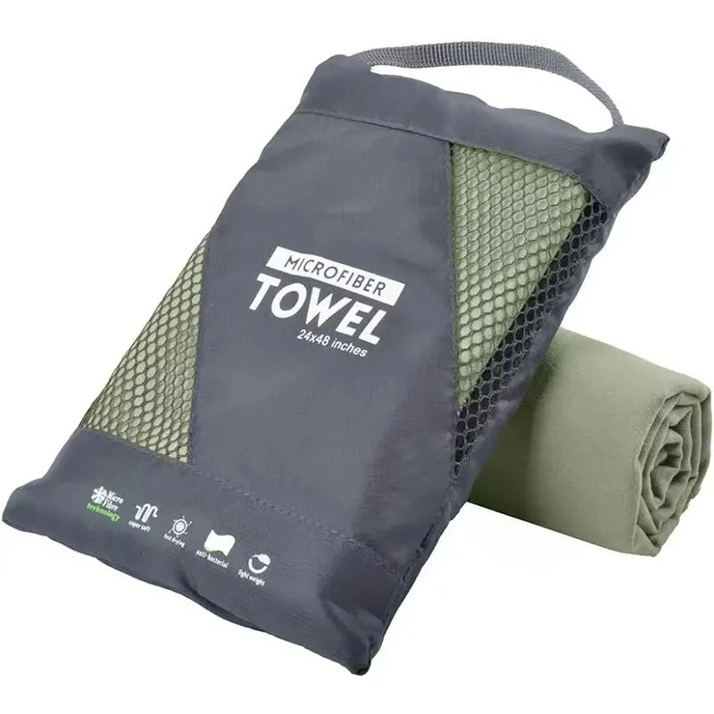 Quick-Dry Microfiber Towel – Ultra Absorbent Lightweight Sports, Travel & Beach Towel