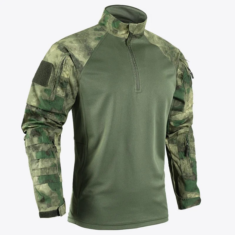 Men's Tactical Combat Shirt – Long Sleeve Outdoor Training & Field Performance Top