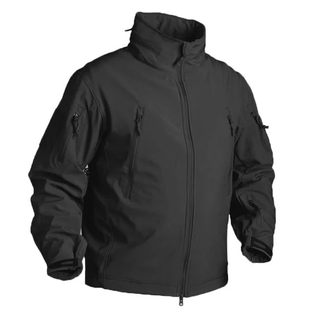 Men’s Softshell Tactical Fleece Jacket – Full-Zip Outdoor Utility Coat