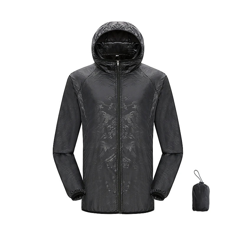 Unisex Waterproof Hiking Jacket – Lightweight Quick-Dry Hooded Windbreaker with UV Protection