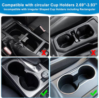 Thumbnail for Car Cup Holder 2-in-1, Custom-Fit For Car, Car Cup Holder Expander Adapter with Adjustable Base, Car Cup Holder Expander Organizer with Phone Holder WALI233