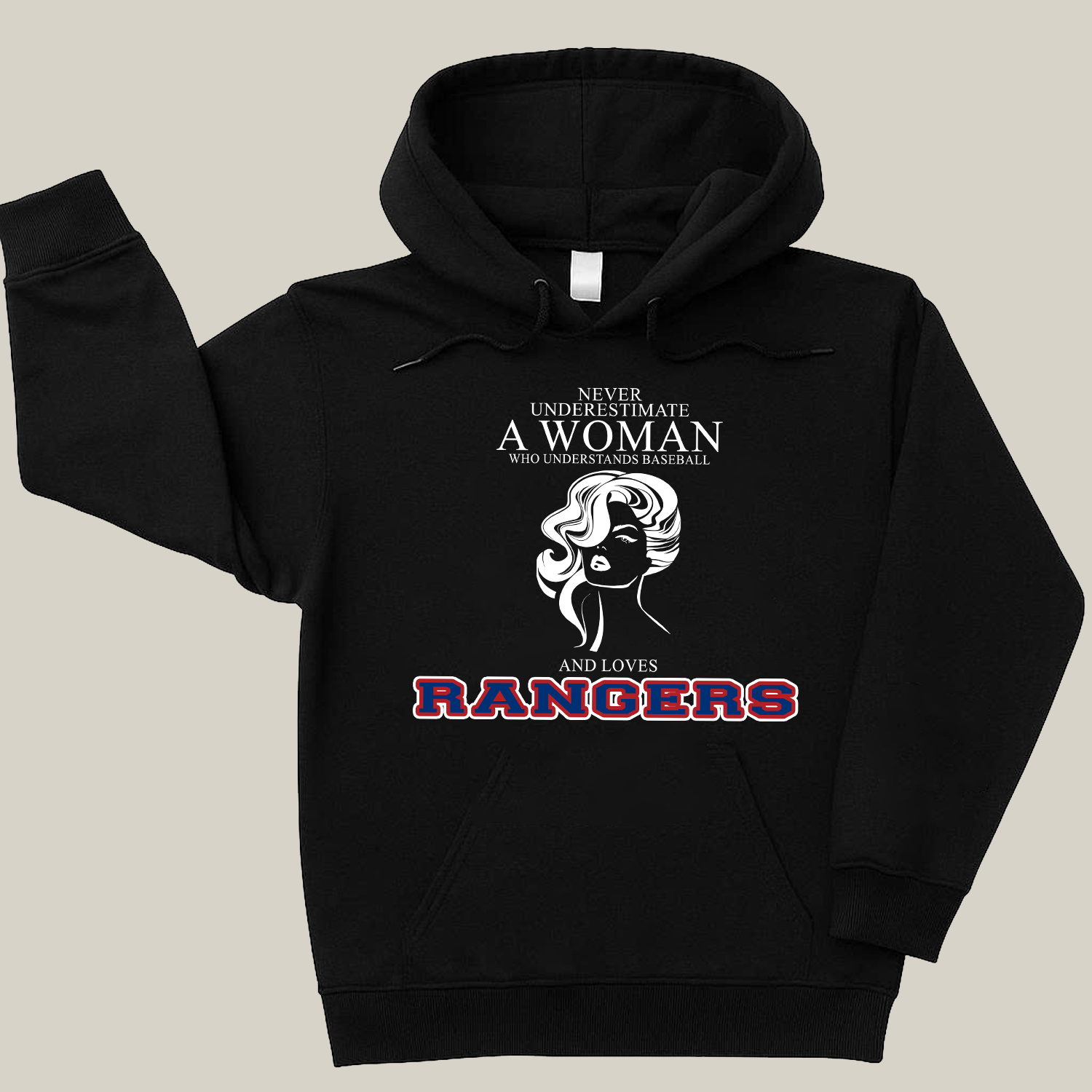 Never Underestimate A Woman Who Understand Baseball And Loves Rangers Hoodie- Never Underestimate Sweatshirt- Custom Hoodies