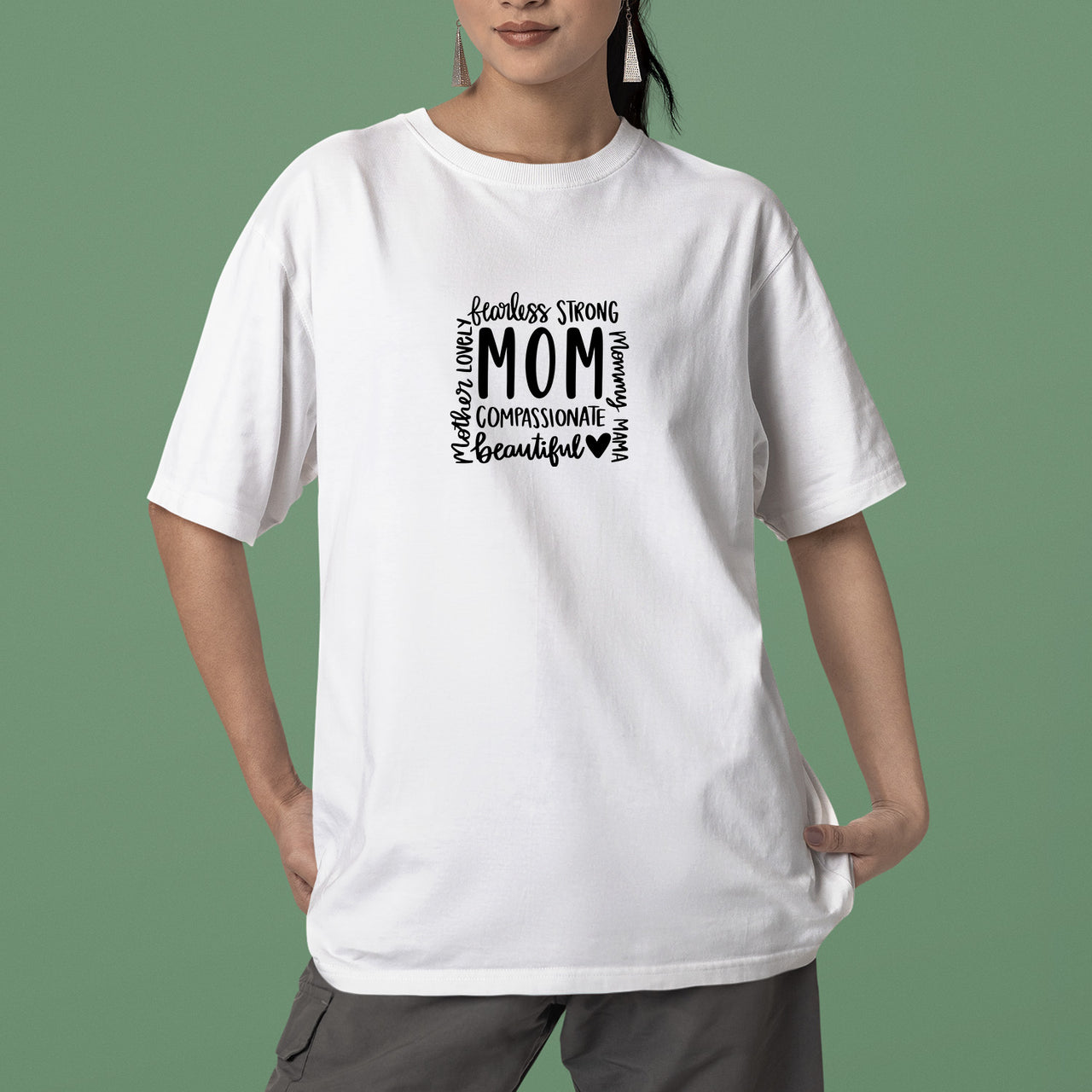 Mom Phrase Collage T-Shirt, Mom Life, Blessed Mama, Loved Mom Tee, Mama Shirt, Mom Shirt, Mother's Day Gift, Happy Mother’s Day