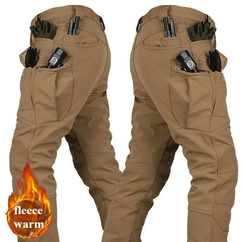 Men’s Soft Shell Outdoor Pants – Warm Multi-Pocket Wear-Resistant Winter Tactical Trousers