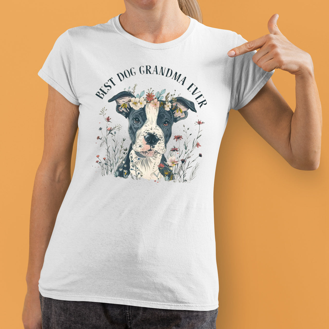 Pit Pull Dog T-shirt, Pet Lover Shirt, Dog Lover Shirt, Best Dog Grandma Ever T-Shirt, Dog Owner Shirt, Gift For Dog Grandma, Funny Dog Shirts, Women Dog T-Shirt, Mother's Day Gift, Dog Lover Wife Gifts, Dog Shirt