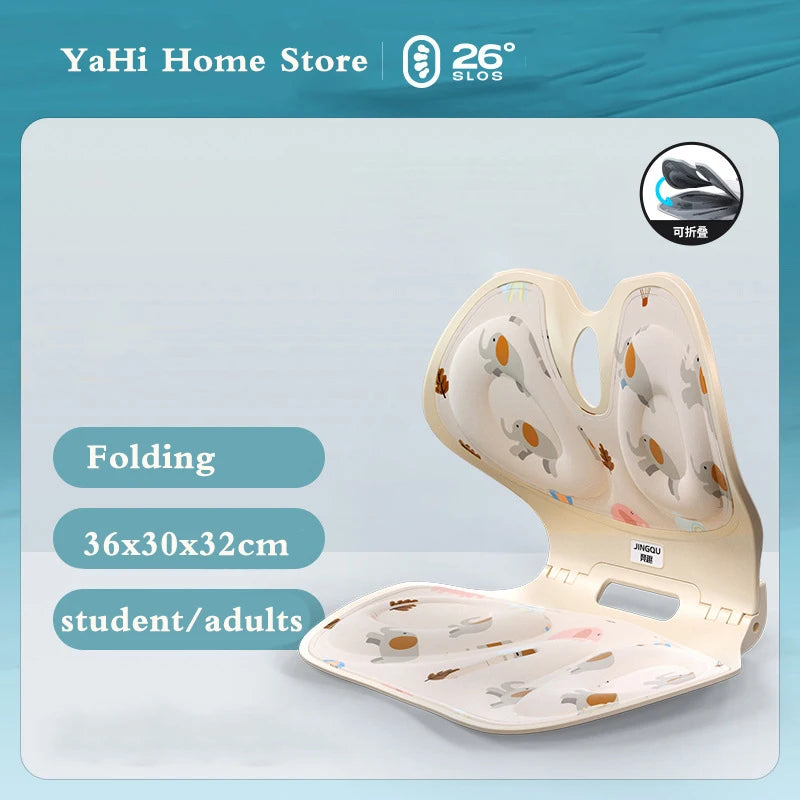 Folding Seat Cushion with Back Support – Posture Support Chair & Bed Cushion