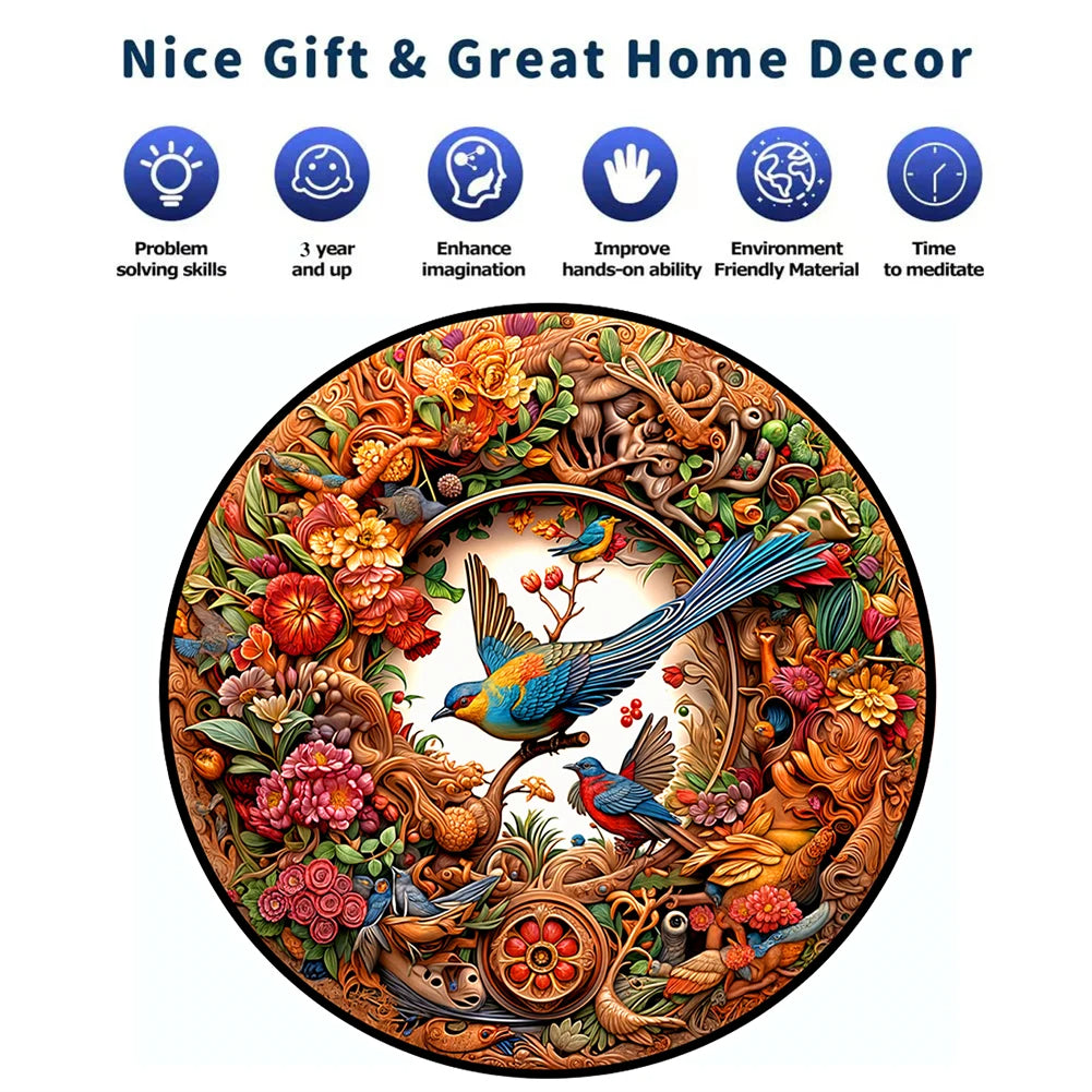 Unique Animal Wooden Jigsaw Puzzles, Bird, DIY Crafts, Educational Toys for Adults and Kids, Perfect Gift Idea, Christmas gift Idea 184