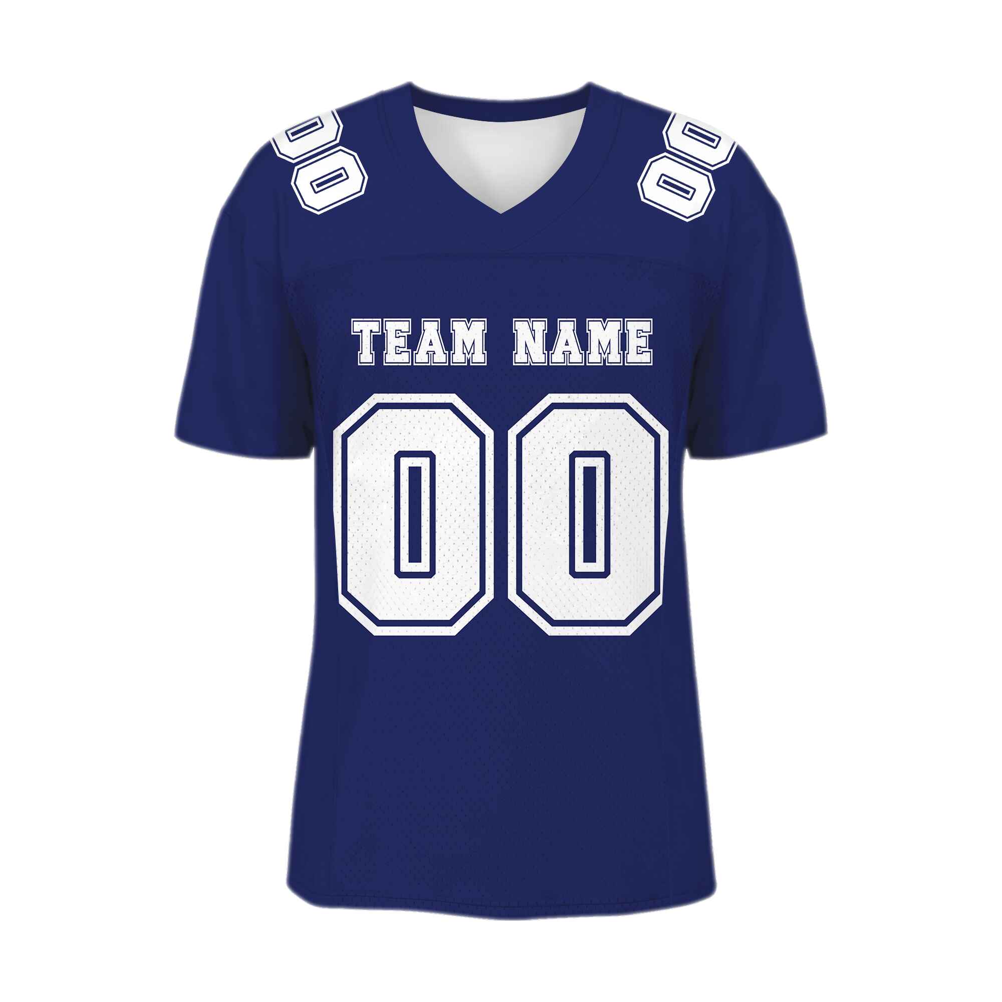 Custom Royal White Mesh Authentic Football Jersey