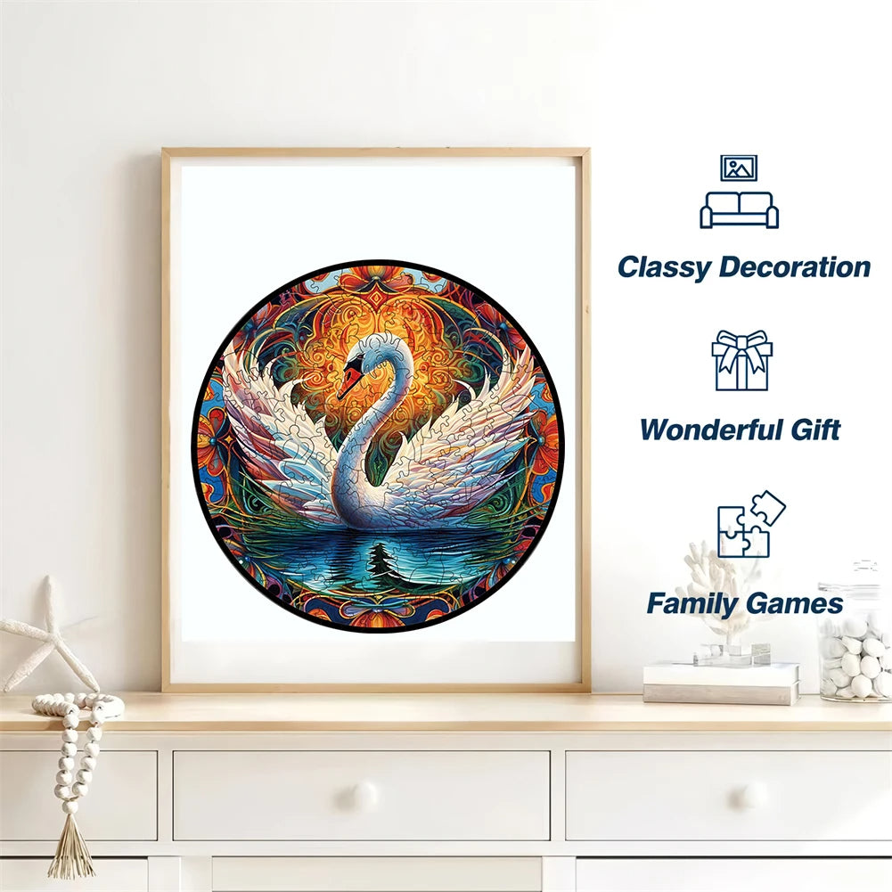 Unique Animal Wooden Jigsaw Puzzles, Swan, DIY Crafts, Educational Toys for Adults and Kids, Perfect Gift Idea, Christmas gift Idea C191