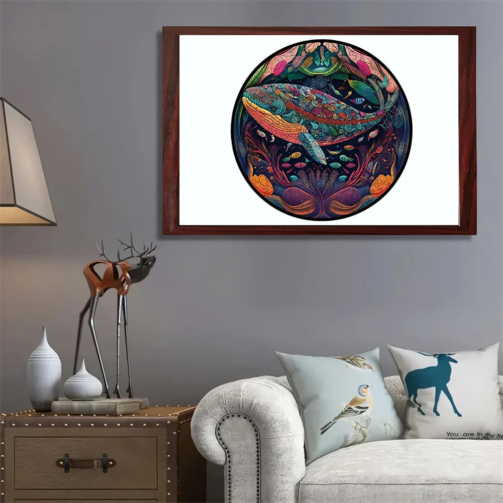 Unique Animal Wooden Jigsaw Puzzles, Whale, DIY Crafts, Educational Toys for Adults and Kids, Perfect Gift Idea, Christmas gift Idea 189