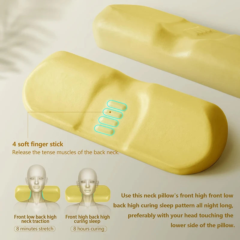 Memory Foam Cervical Pillow – Ergonomic Contour Bed Pillow for Side and Back Sleeping
