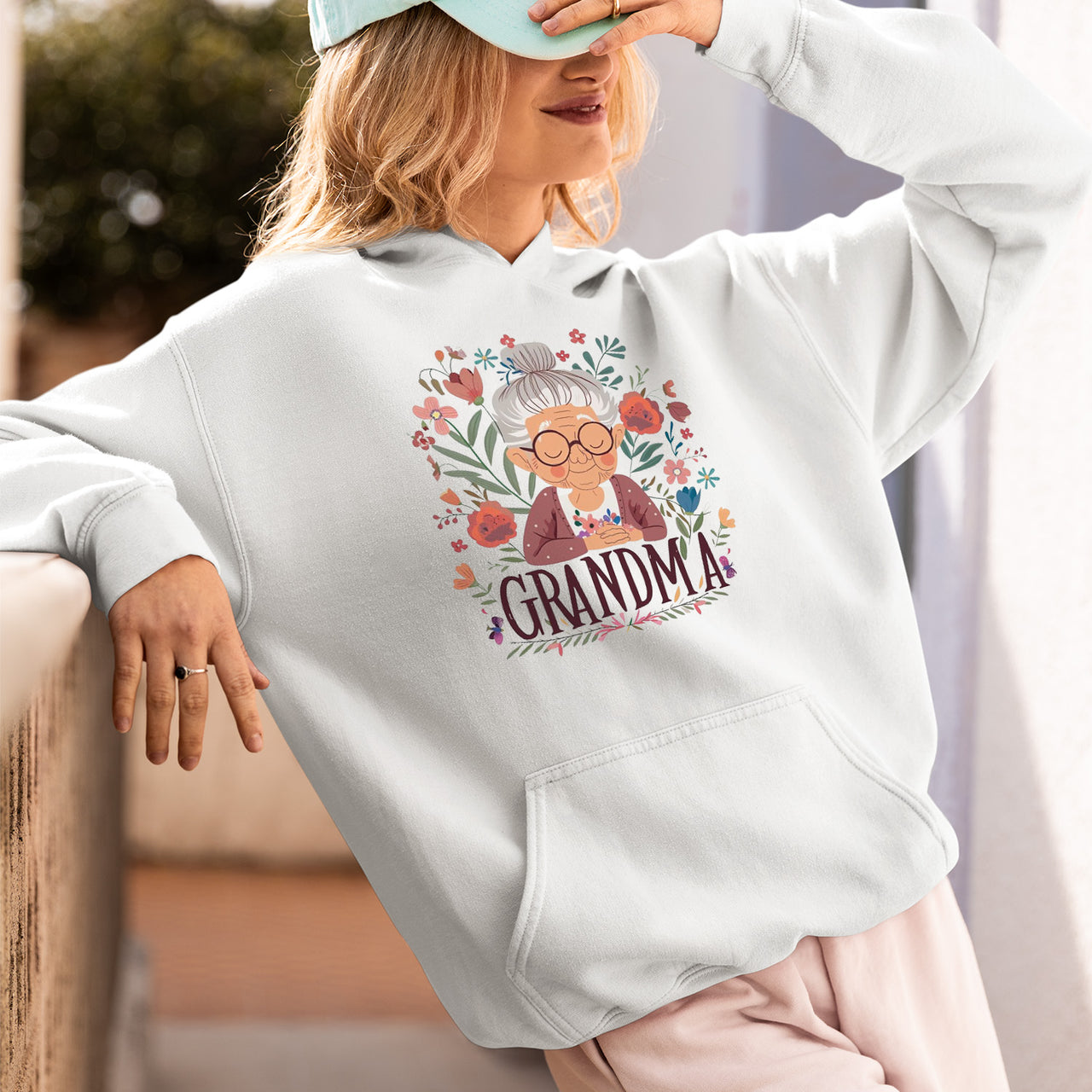 Cute Chibi Grandma T-Shirt, Floral Nana Shirt, Celebrate Mom, Nana Shirt, Grandma Hoodie, Grandma Shirt, Mother's Day Gift For Grandma, Happy Mother's Day 02