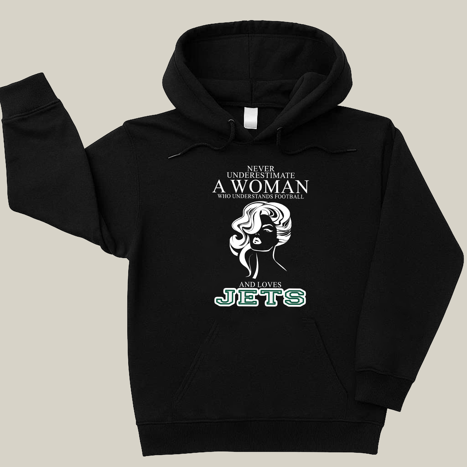 Never Underestimate A Woman Who Understand Football And Loves Jets Hoodie- Never Underestimate Sweatshirt- Custom Hoodies
