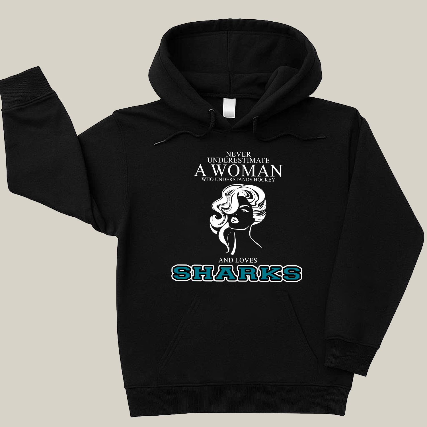 Never Underestimate A Woman Who Understand Hockey And Loves Sharks Hoodie- Never Underestimate Sweatshirt- Custom Hoodies