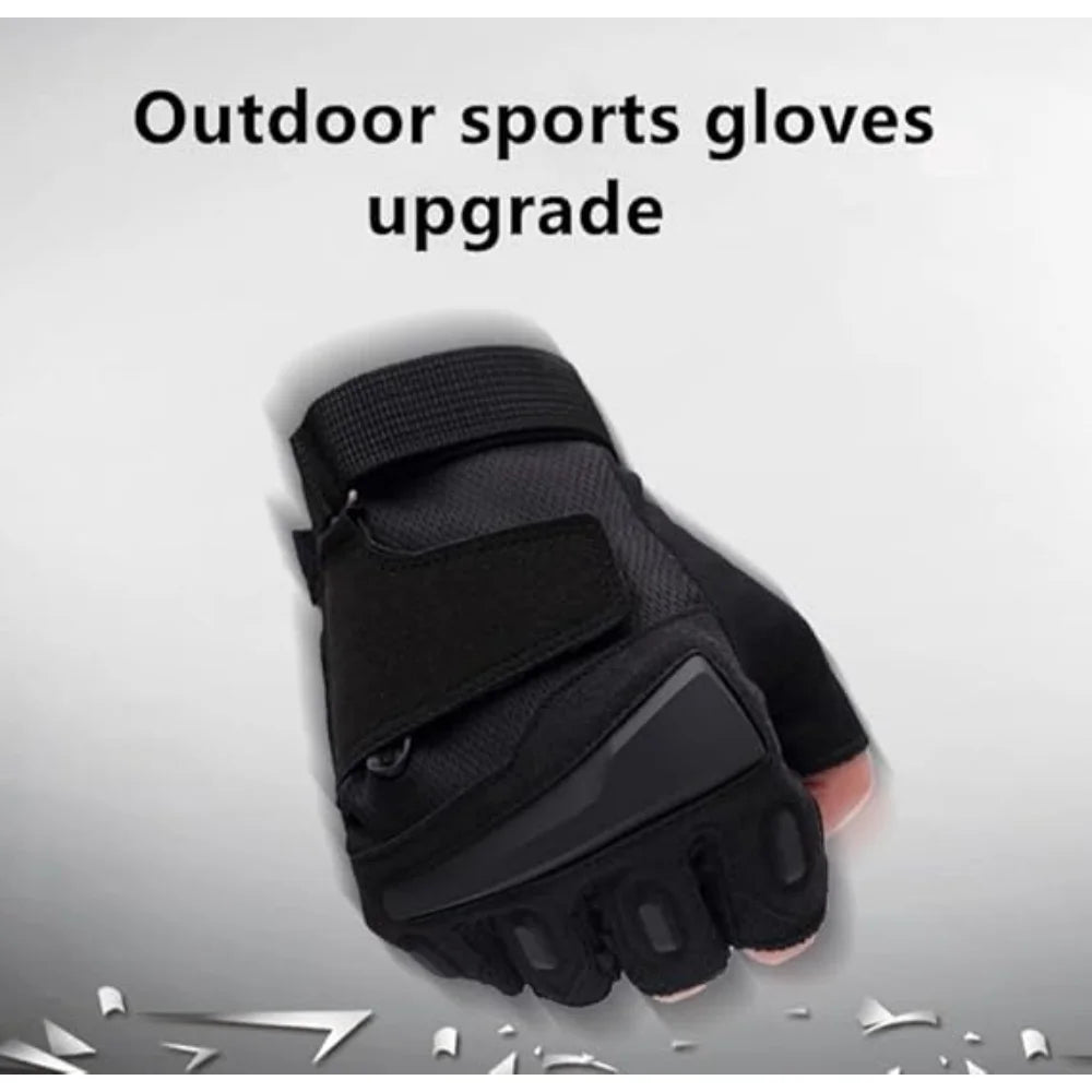 Breathable Fingerless Tactical Workout Gloves – Lightweight Grip Gloves for Training, Cycling & Outdoor Activities