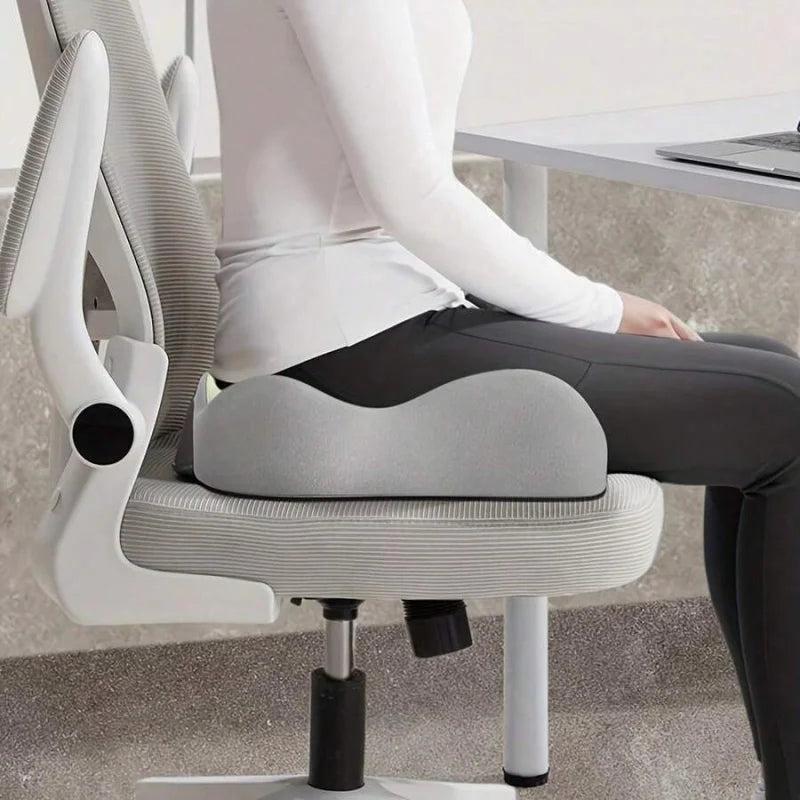 Ergonomic Memory Foam Seat Cushion – Contoured Chair Pad for Office, Car & Gaming