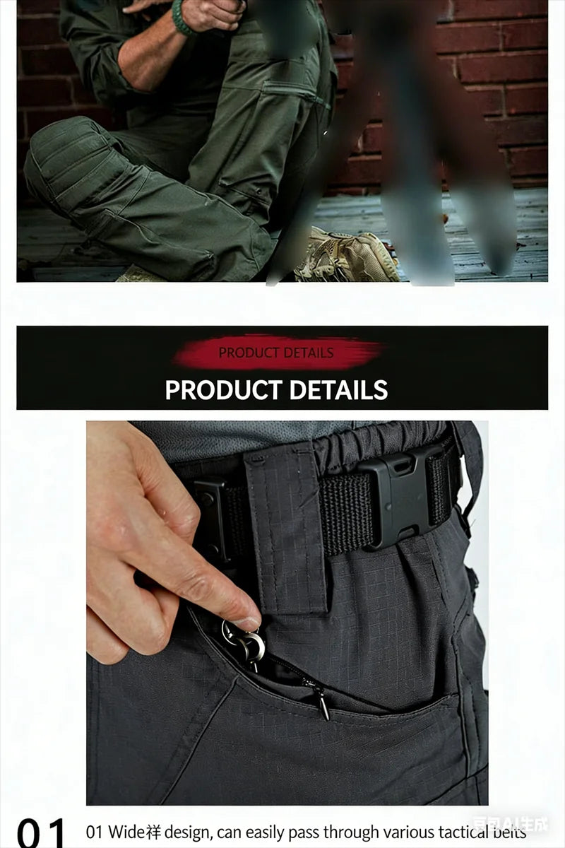 Men’s Tactical Cargo Pants – Multi-Pocket Outdoor Work Combat Style Trousers