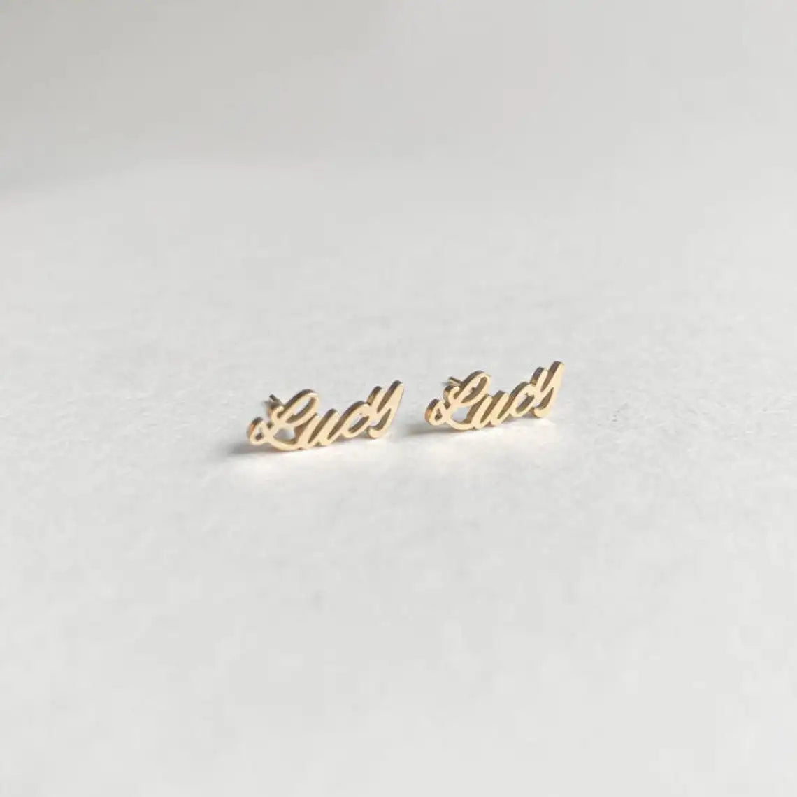 Custom Name Earrings, Personalized Gift for Her, Minimalist Earrings, Personalized Earrings, Mother's Gift, Bridesmaids Gifts (A04)