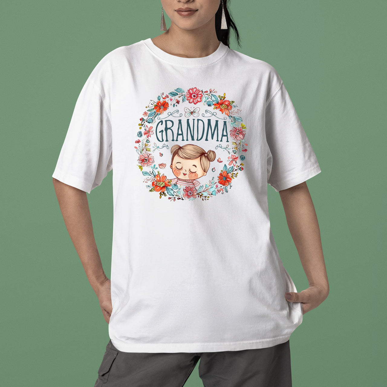 Cute Chibi Grandma T-Shirt, Cute Chibi Nana Shirt, Celebrate Mom, Nana Shirt, Grandma Hoodie, Grandma Shirt, Mother's Day Gift For Grandma, Happy Mother's Day 03