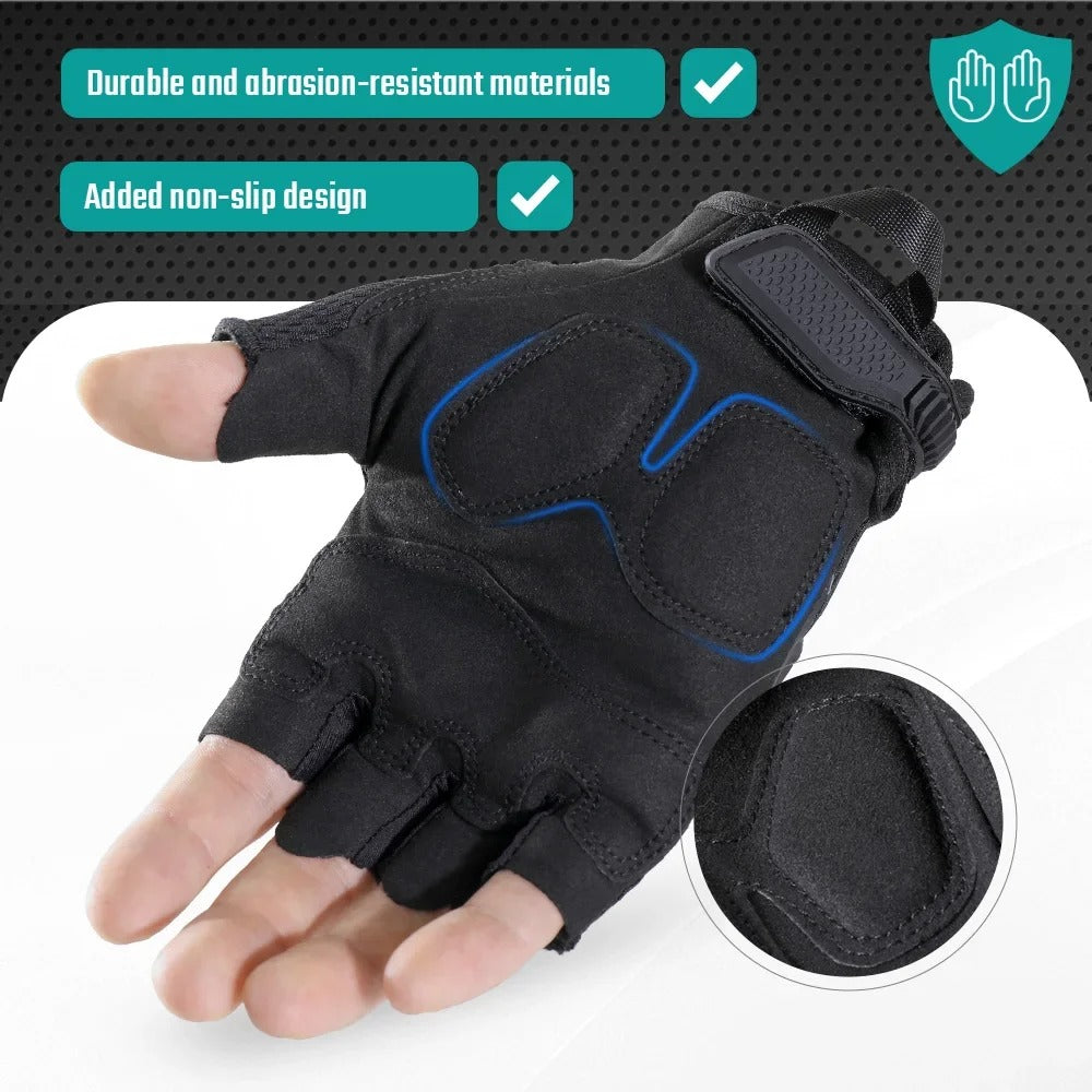 Tactical Half Finger Gloves – Anti-Slip Outdoor Sports & Work Gloves
