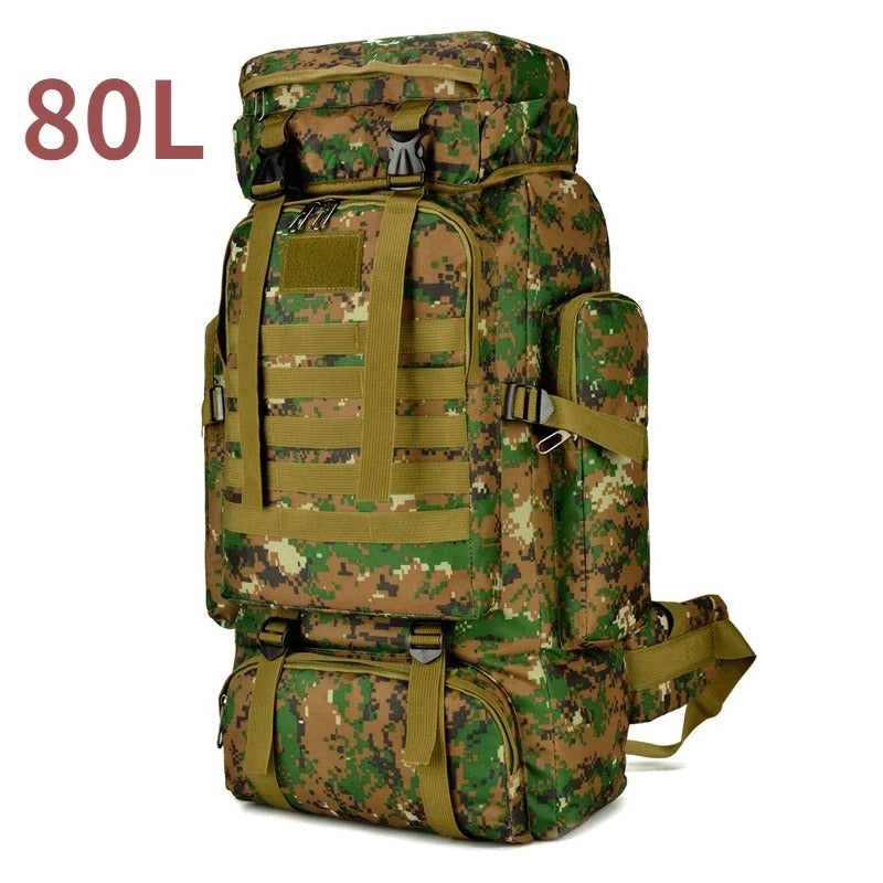 80L/100L Tactical Hiking Backpack – Large Capacity Oxford Mountaineering Backpack for Camping, Trekking & Travel