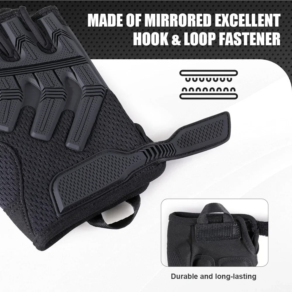 Tactical Half Finger Gloves – Anti-Slip Outdoor Sports & Work Gloves