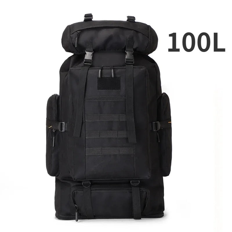 80L/100L Tactical Hiking Backpack – Large Capacity Oxford Mountaineering Backpack for Camping, Trekking & Travel