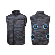 Cooling Fan Vest with 4 Fans – Breathable Summer Workwear Air Conditioning Vest for Outdoor Work, Hiking & Construction