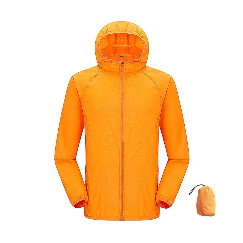 Unisex Waterproof Hiking Jacket – Lightweight Quick-Dry Hooded Windbreaker with UV Protection