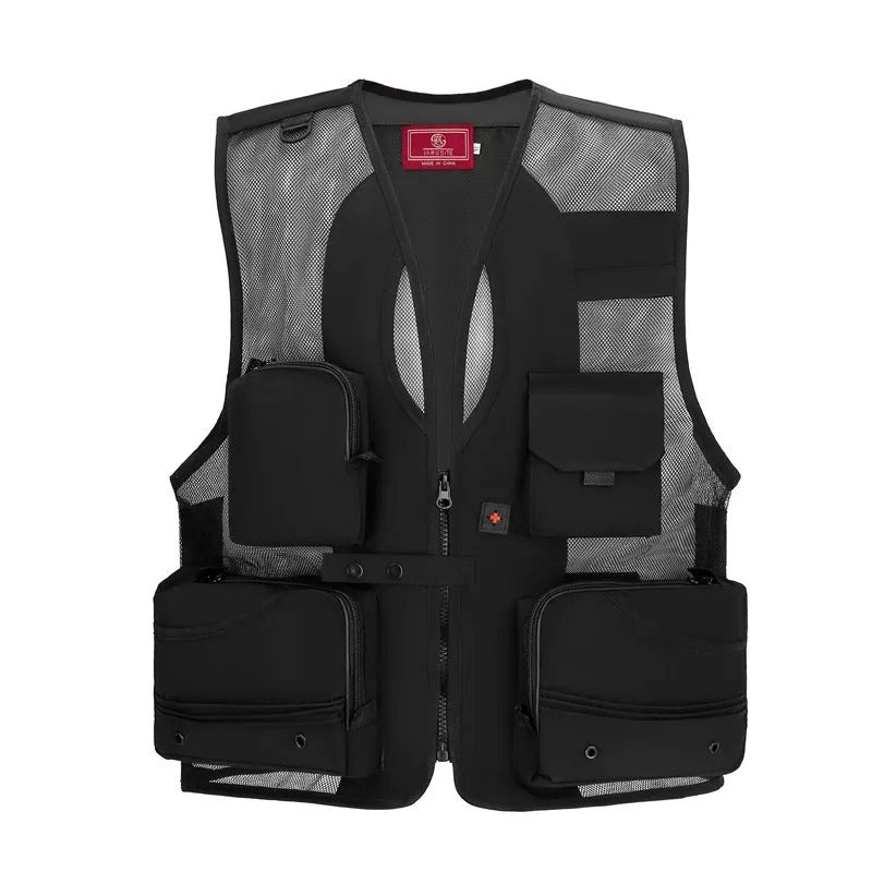 Men's Multi-Pocket Fishing Vest – Lightweight Breathable Mesh Outdoor Utility Vest