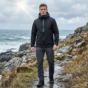 Three-Layer Waterproof Outdoor Jacket – Hooded Windproof Shell for Hiking, Skiing & Camping